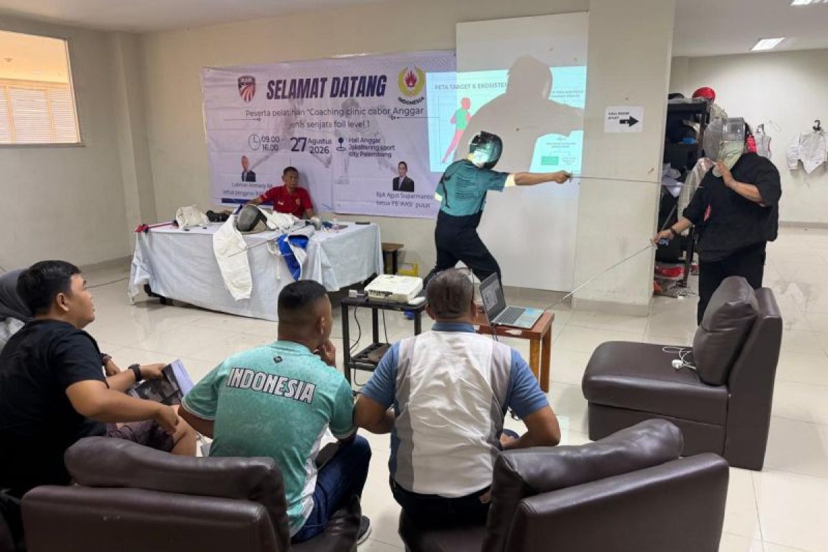 11 Pelatih Anggar dari 5 Daerah Ikuti Coaching Clinic Foil Level 1 di Jakabaring Menjelang Porprov Sumsel 2027