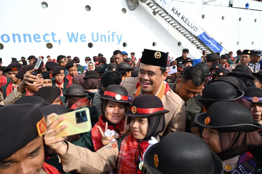 Gubernur Sumut Bobby Nasution Lepas 1.179 Pramuka ke Jambore Nasional 2026 di Cibubur, Berangkat dari Belawan