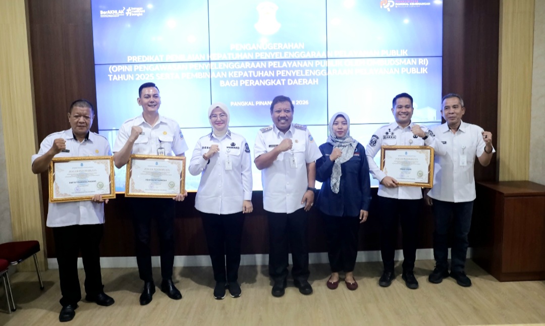 RSUD Depati Hamzah Pangkalpinang Raih Predikat Kepatuhan Ombudsman 2025, Direktur Sebut Ini Amanah