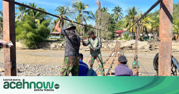 Kodim 0106/Aceh Tengah Kebut Pembangunan Jembatan Perintis Garuda, 745 Jiwa di Dua Desa Kecamatan Linge Segera Terhubung
