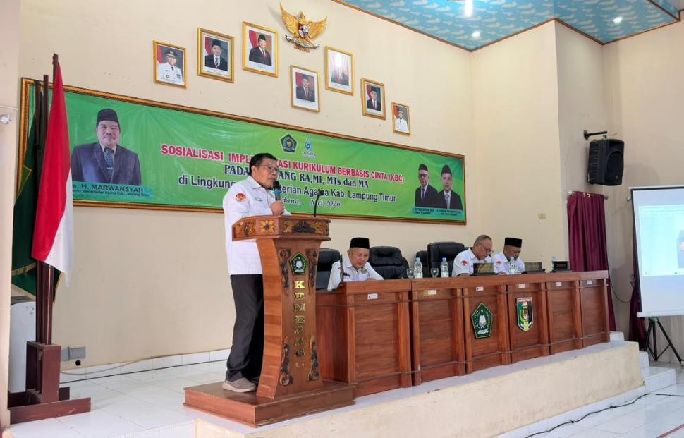 Kemenag Lampung Timur Terapkan Kurikulum Berbasis Cinta di Seluruh Madrasah, 4 Hari Sosialisasi untuk RA hingga MA