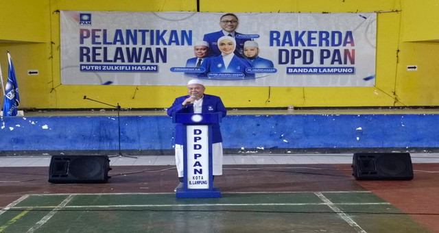 PAN Bandar Lampung Targetkan 8 Kursi DPRD di Pileg 2029, Ribuan Relawan Deklarasi Dukungan di PKOR Way Halim