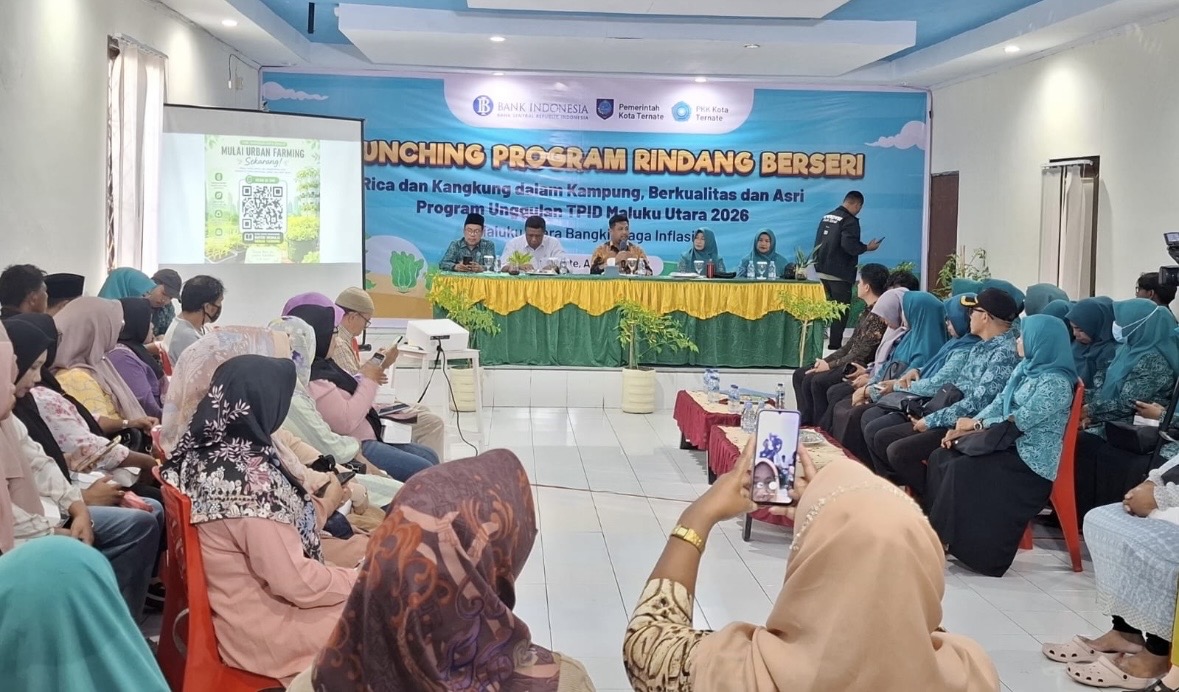 PKK Ternate dan BI Malut Luncurkan Program Rindang Berseri, Warga Didorong Tanam Cabai dan Kangkung di Pekarangan