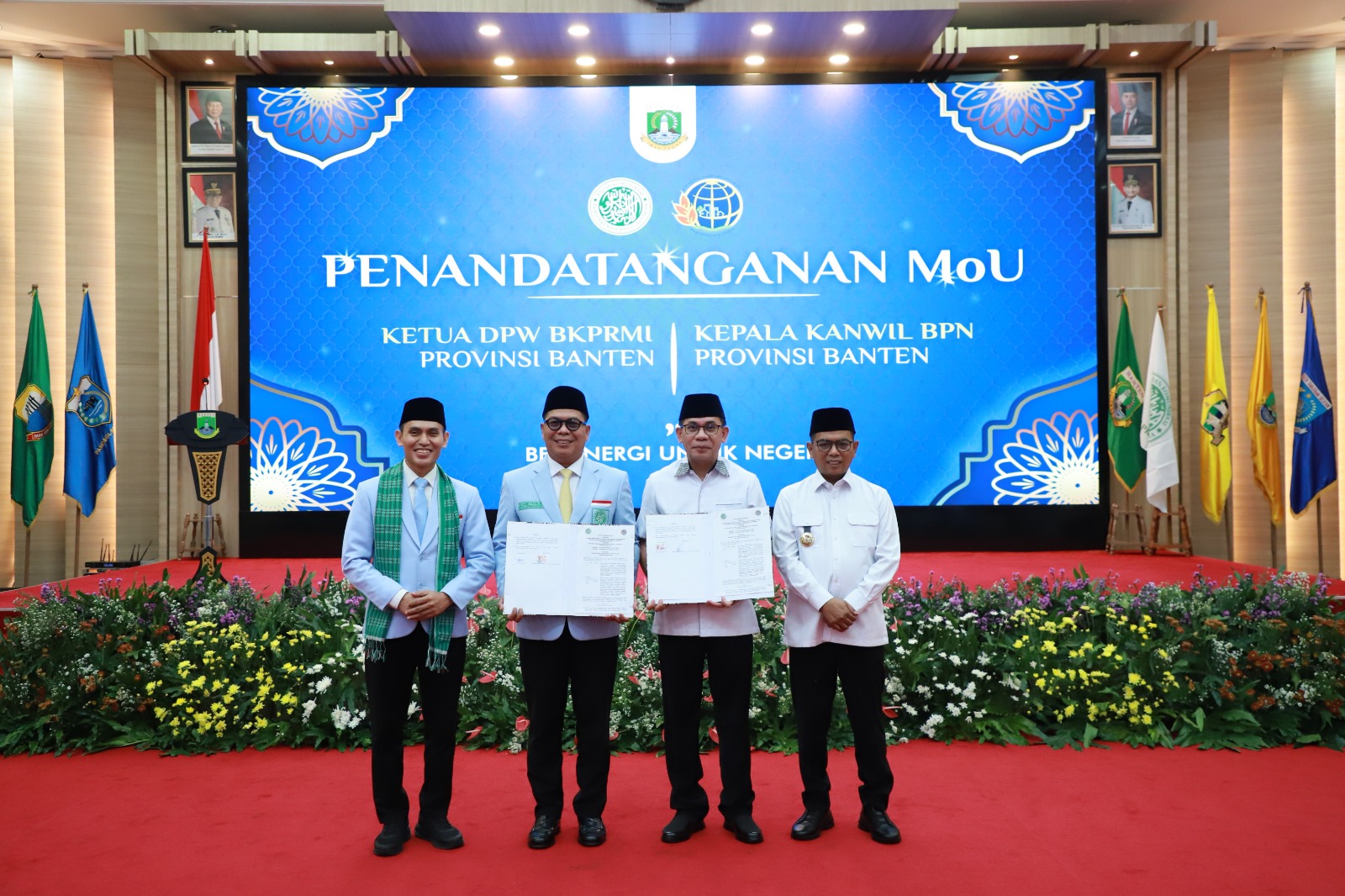 Gubernur Banten Andra Soni Saksikan Penandatanganan PKS BPN-BKPRMI untuk Percepat Sertifikat Tanah Wakaf Masjid
