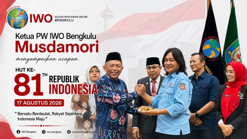 HUT ke-81 RI, Ketua PW IWO Bengkulu Musdamori Ajak Insan Pers Jaga Profesionalisme dan Demokrasi