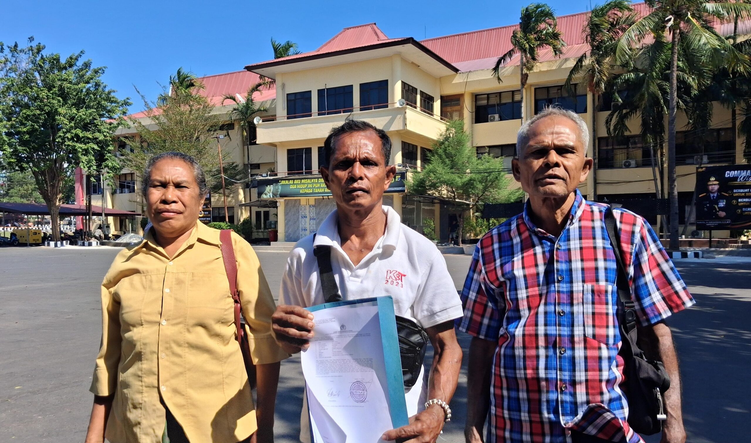 Warga Oeltua Daud Manu Lapor ke Polda NTT soal Lahan Diserobot Sakarias Boik, Sudah Dipasangi Pilar Batas