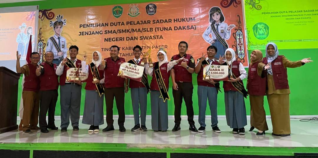 SMAN 1 Tanah Grogot Juara Duta Pelajar Sadar Hukum Paser 2026, Usung Web-Games dan Podcast Anti Narkoba