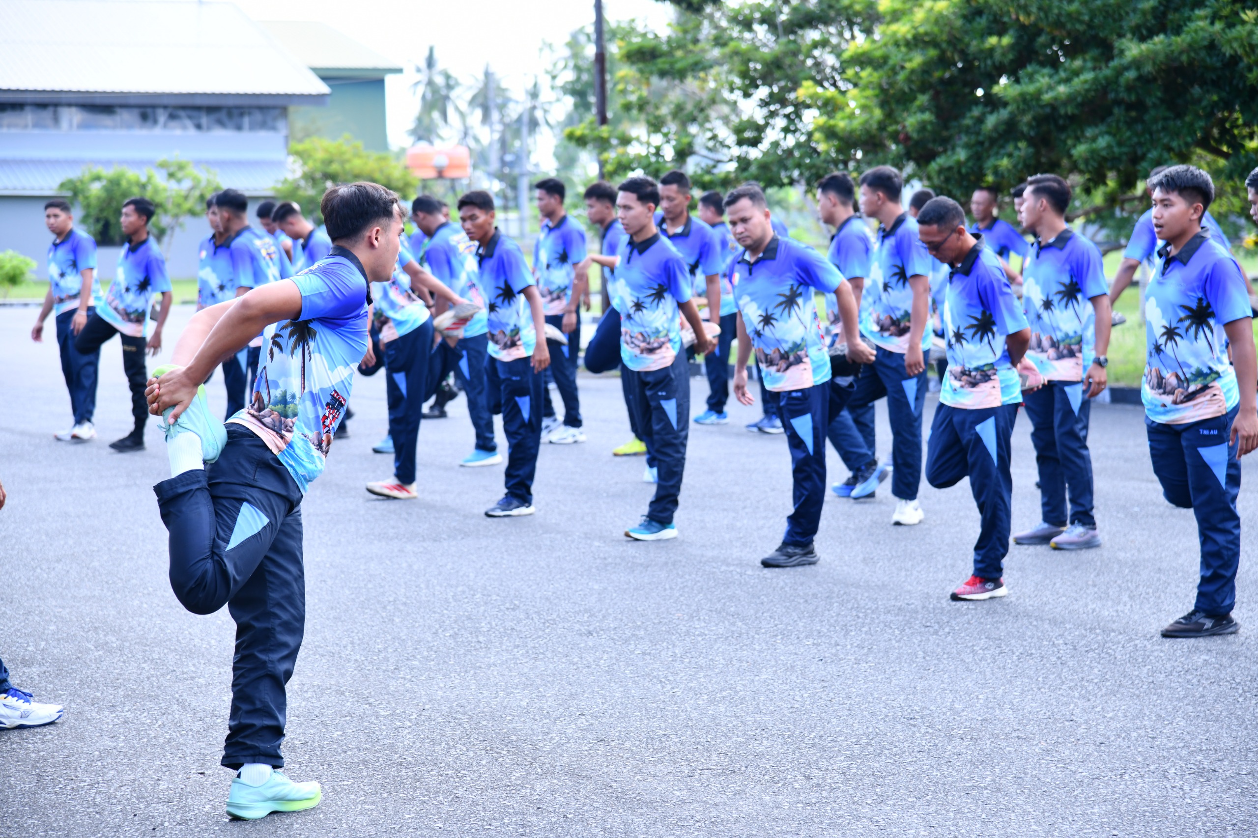 Personel Lanud Raden Sadjad Natuna Gelar Olahraga Bareng Usai Apel Pagi, Ini Tujuannya