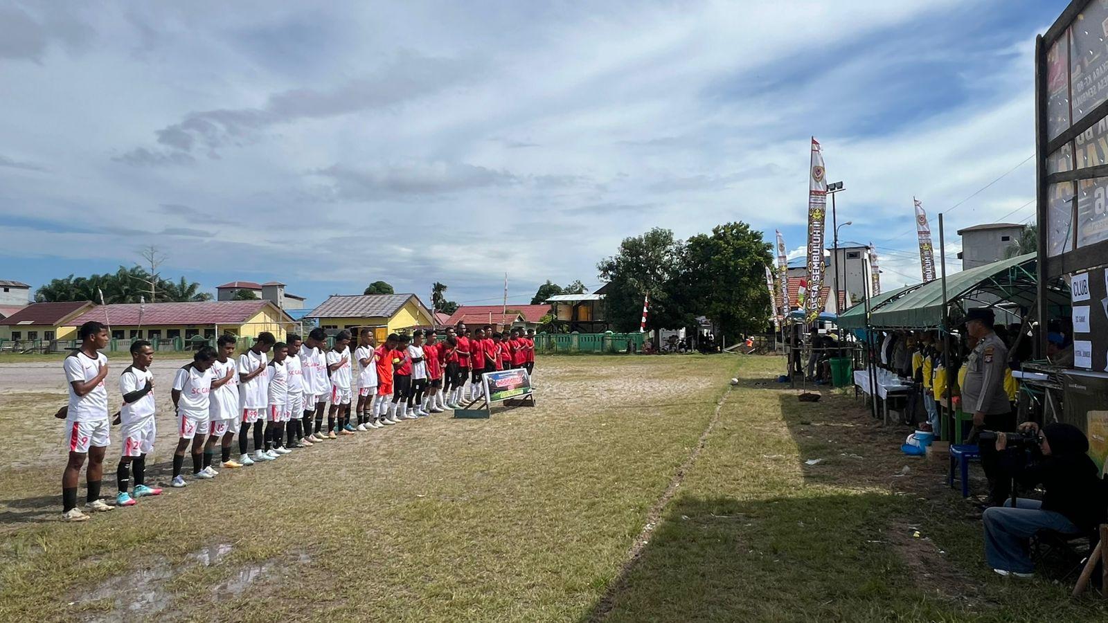 24 Tim Sepak Bola Bertarung di Bhayangkara Seruyan Cup 2026, Kapolsek Danau Sembuluh Buka Langsung Turnamen