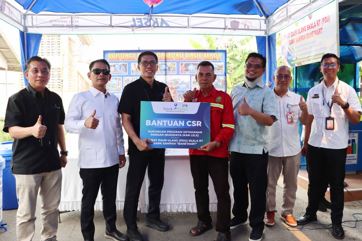 Bank Kalsel Salurkan Bantuan CSR Budidaya Lele di Bank Sampah Bahe'mart Banjarmasin, Terintegrasi Komposter Organik