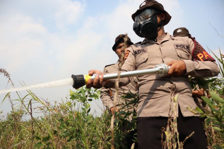 Polda Kalsel Padamkan Karhutla di Belakang Ponpes Darul Ilmi Banjarbaru, 10 Personel Dikerahkan