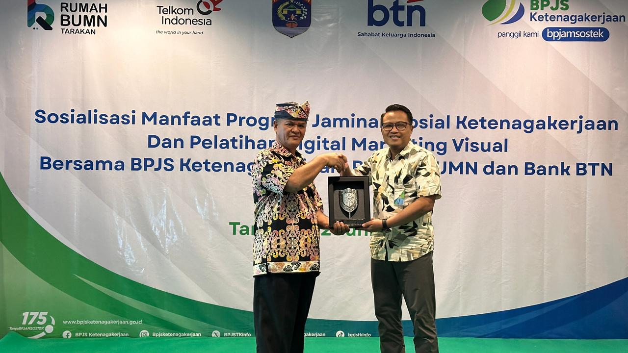BPJS Ketenagakerjaan Gandeng Rumah BUMN dan Bank BTN Latih Digital Marketing 30 UMKM di Tarakan, 5 Ahli Waris Peserta Dibina Wirausaha