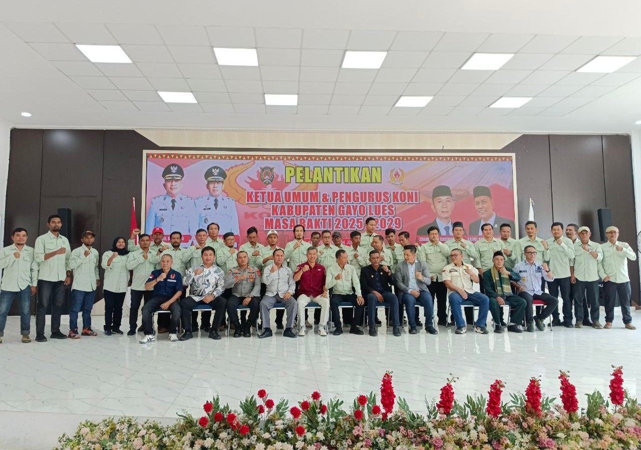 KONI Aceh Akhirnya Lantik Pengurus Gayo Lues 2025-2029, Sempat Tertunda akibat Banjir dan Longsor November Lalu