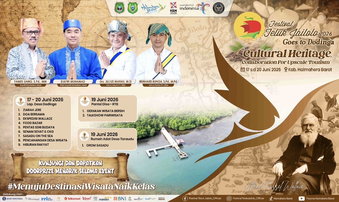 Rangkaian Acara Festival Teluk Jailolo 2026 Resmi Dirilis, Wisata Religi hingga Panggung Hiburan Nasional Siap Meriahkan Halbar