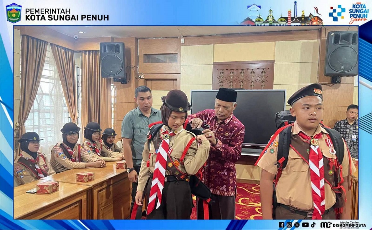 Wakil Wali Kota Sungai Penuh Azhar Hamzah Lepas Kontingen Pramuka ke Jambore Daerah Jambi 2026, Targetkan Prestasi dan Karakter Tangguh