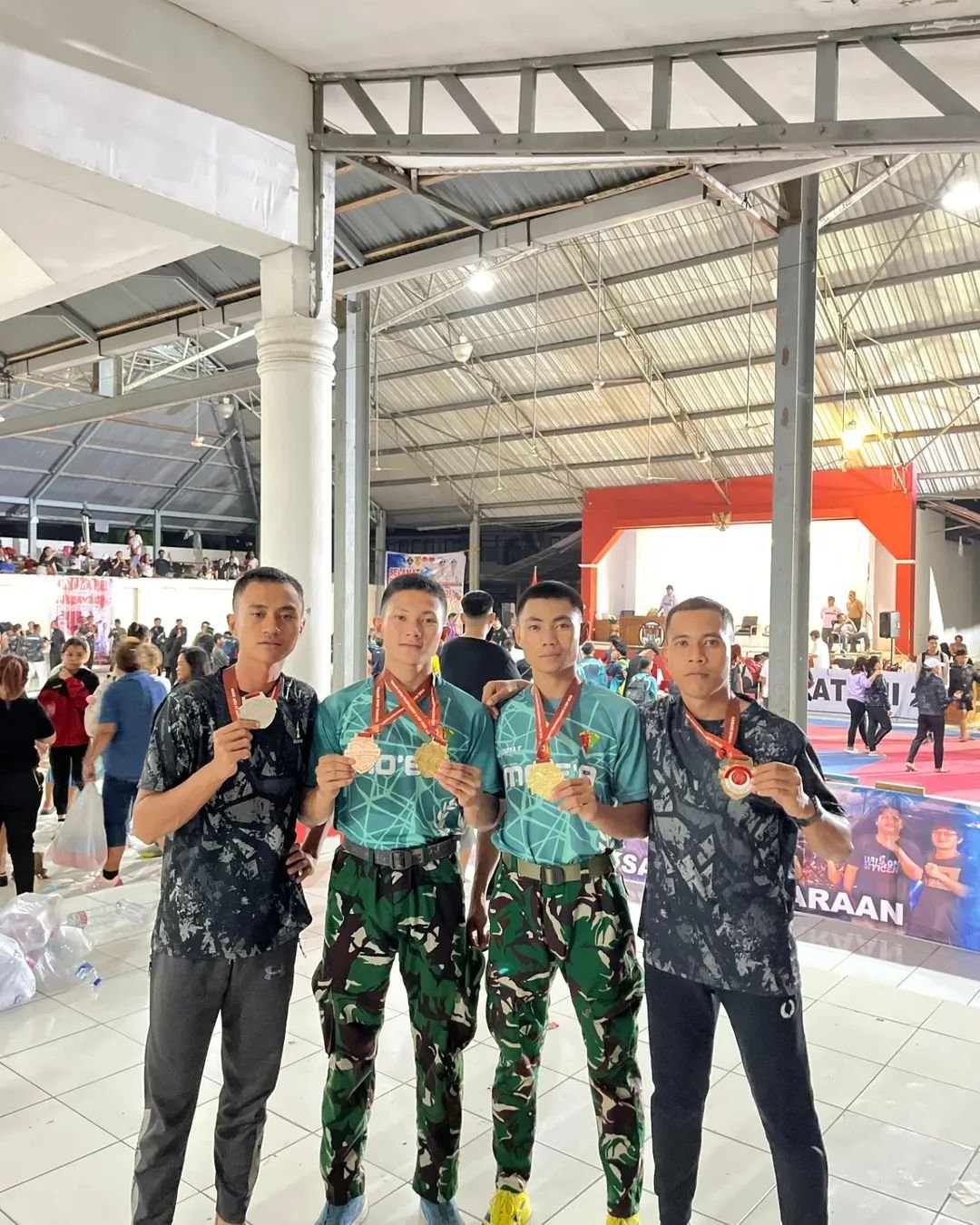 4 Prajurit Yonif TP 824/Mo’e’a Minahasa Selatan Raih Emas dan Perak di Karate Open Tournament JJ Cup Sulawesi Utara 2026