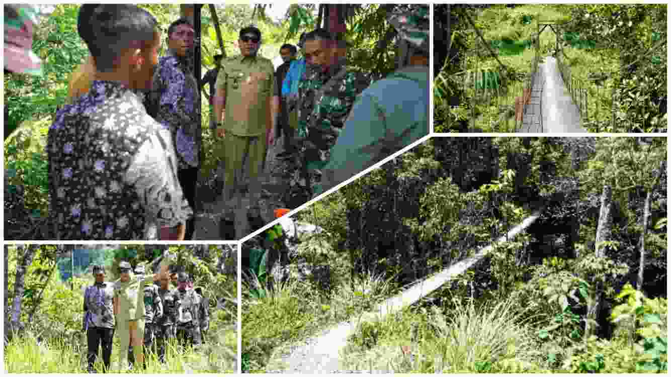 Bupati Pakpak Bharat Tinjau Empat Jembatan Rambingen yang Sudah Memprihatinkan, Segera Direhab Bersama Kemenhan