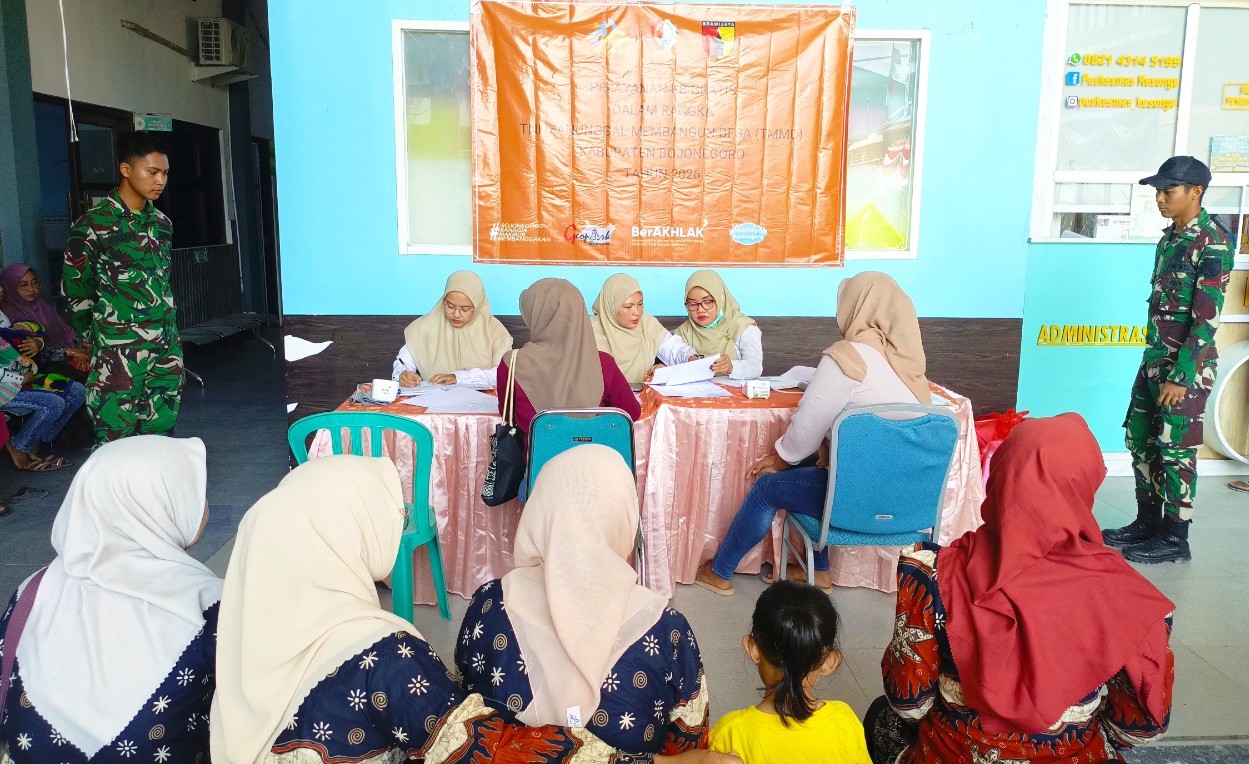 TMMD 129 Bojonegoro Gelar Safari KB Gratis di Puskesmas Kesongo, 50 Warga Jadi Akseptor Baru