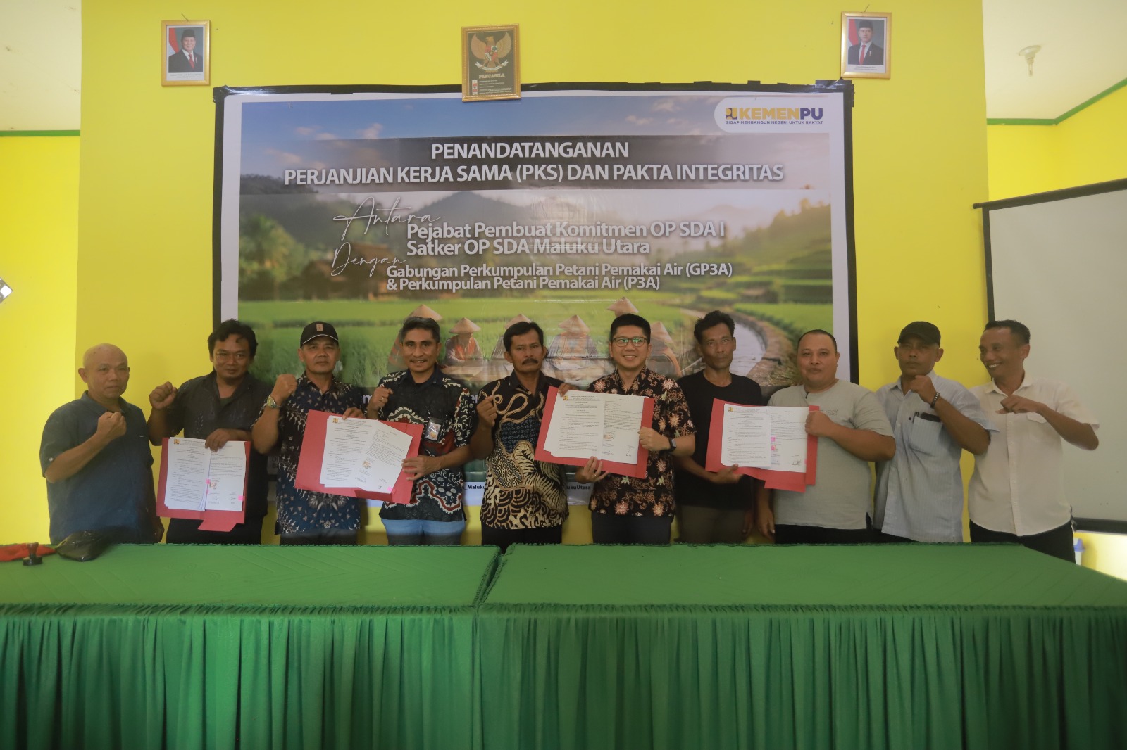 BWS Malut Teken PKS dan Pakta Integritas P3-TGAI, Petani Halmahera Timur Jadi Aktor Utama Kelola Irigasi