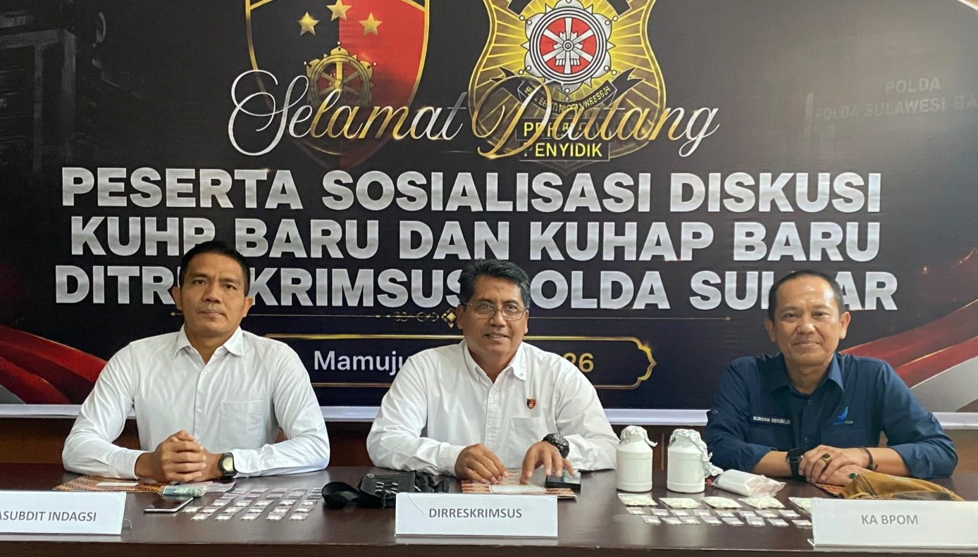 Polda Sulbar dan BPOM Bongkar Gudang Ribuan Pil Koplo di BTN Mamuju, Dua Pengedar Dibekuk
