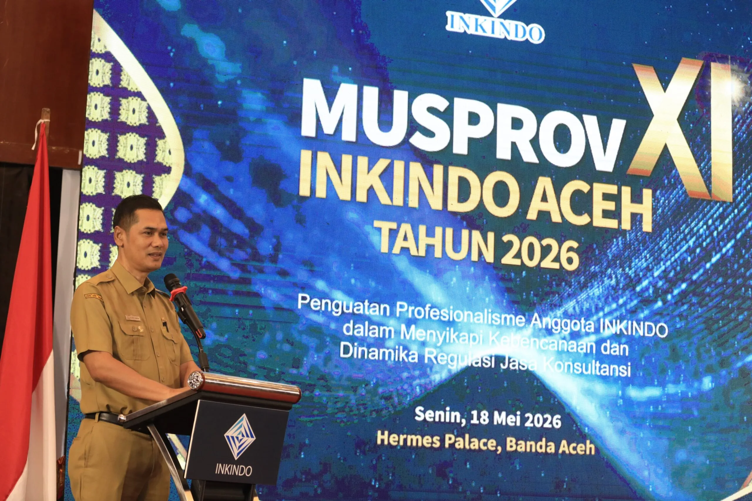 Sekda Aceh M Nasir Buka Musprov XI INKINDO, Sorot Peran Konsultan Hadapi Bencana dan Dongkrak Ekonomi 4,09 Persen