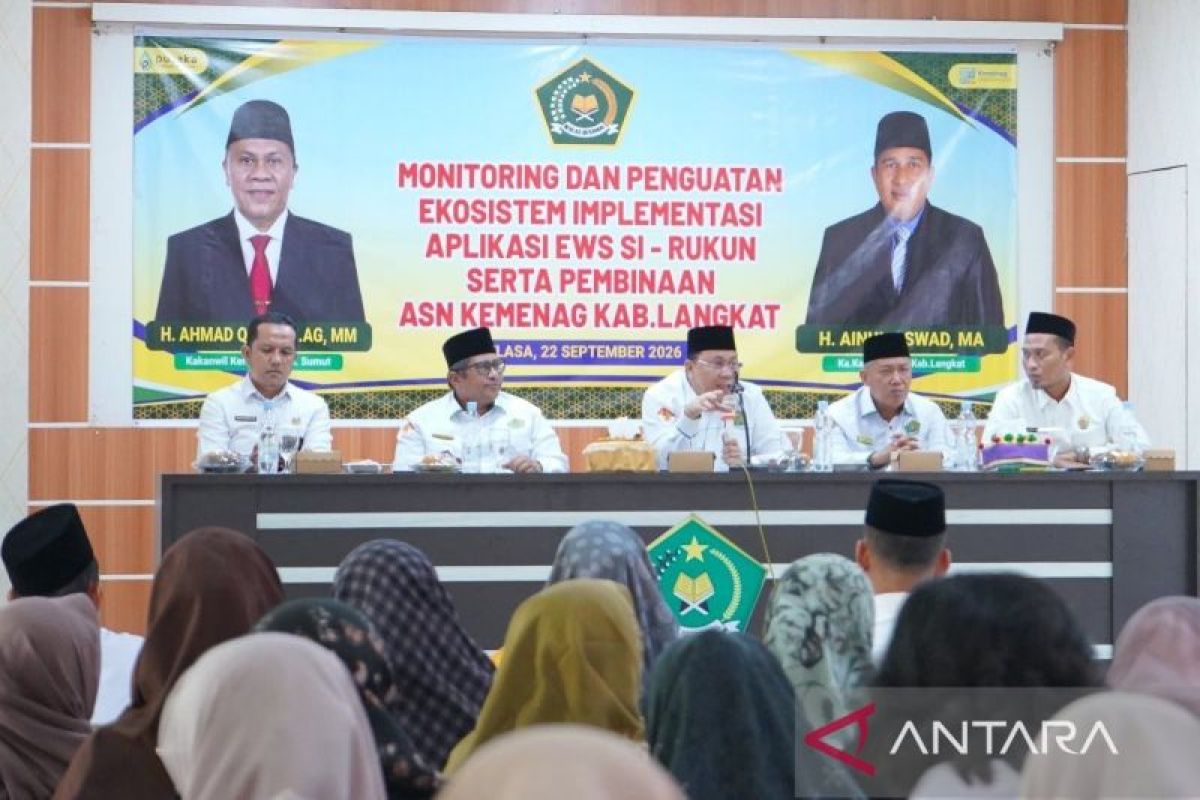 Kanwil Kemenag Sumut Perkuat EWS Si-Rukun di Langkat, Libatkan Kepala KUA hingga Penyuluh Agama