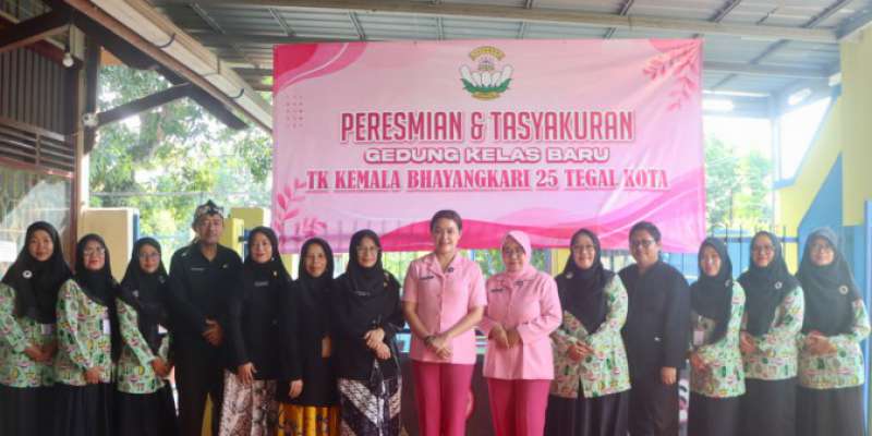 Kapolres Tegal Kota Resmikan Gedung Baru TK Kemala Bhayangkari 25, Tambah Kapasitas Belajar