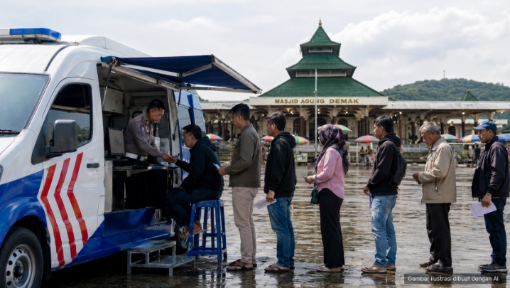 Jadwal SIM Keliling Sumedang Hari Ini Sabtu 16 Mei 2026 di Alun-Alun, Hanya Layani Perpanjangan SIM A dan C