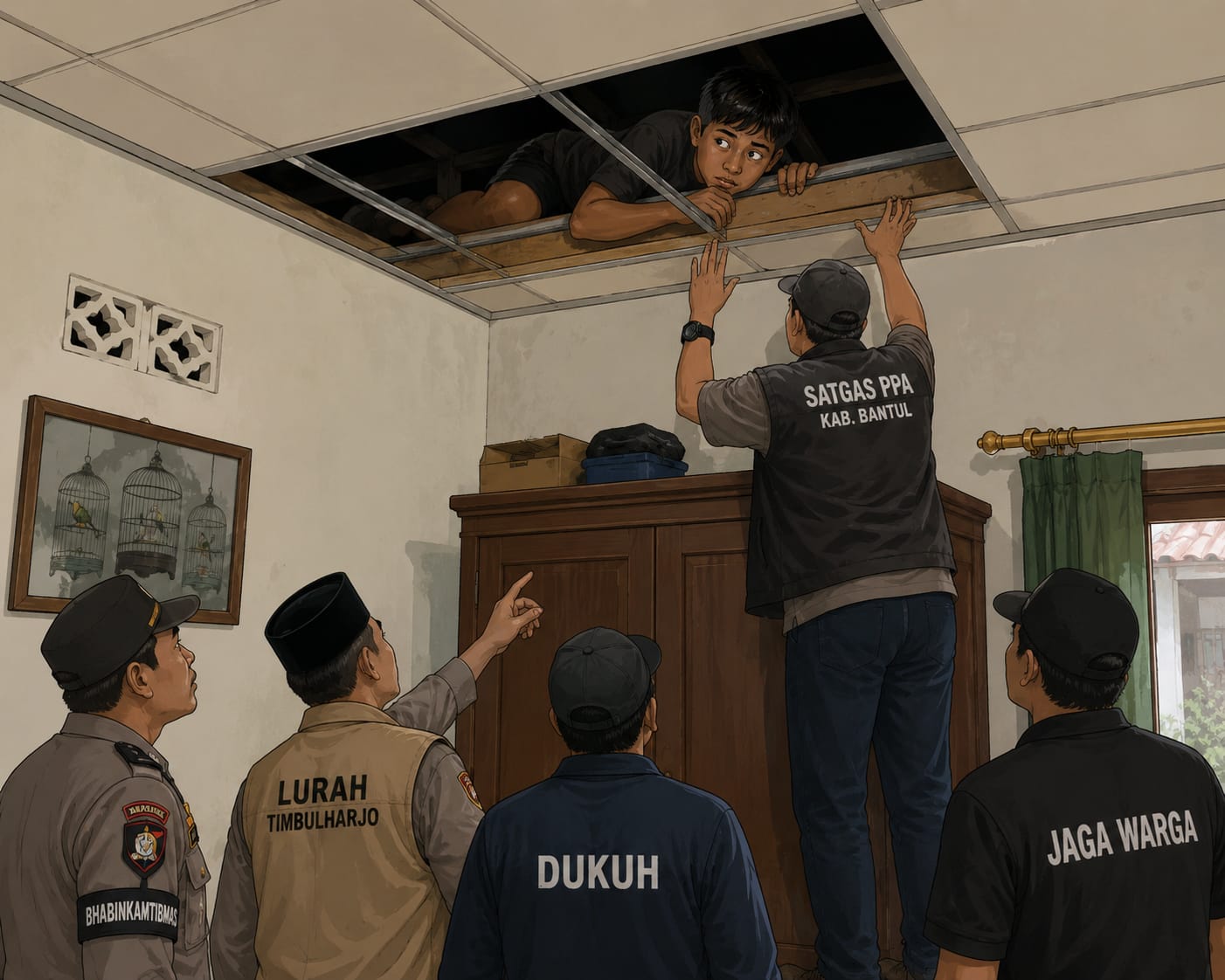 Remaja di Bantul Sembunyi di Plafon Saat Hendak Direhabilitasi, Warga Pilih Jalan Pembinaan untuk Selamatkan Masa Depan
