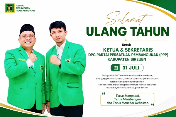 Ketua dan Sekretaris DPC PPP Bireuen Ternyata Lahir di Tanggal yang Sama, 31 Juli, Kini Jadi Penguat Kekompakan