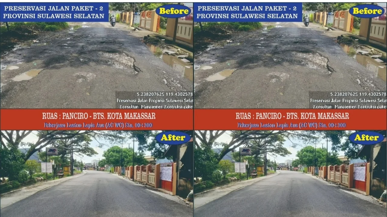 Progres Proyek Jalan Rp274 Miliar di Sulsel Capai 83 Persen, Ruas Panciro-Batas Makassar Paling Kencang