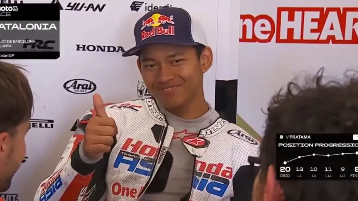 Pembalap Gunung Kidul Veda Ega Pratama Finis P8 di Moto3 CatalanGP 2026, Start P20 dan Kunci Posisi Lima Besar Klasemen