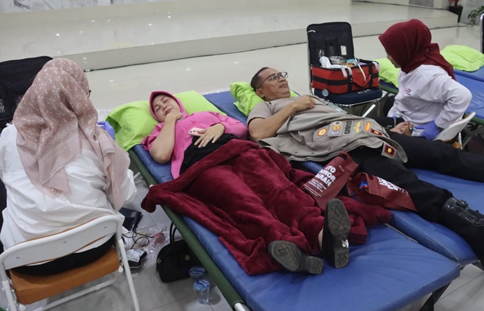 Polres Cilegon Gelar Donor Darah dan Lomba Satpam Sambut HUT Bhayangkara ke-80, 112 Personel Berhasil Sumbangkan Darah