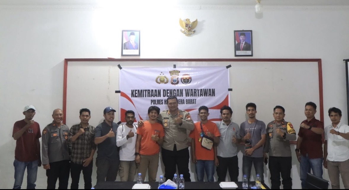 Polres Halmahera Barat Ajak Wartawan Ngopi Bareng, Bahas Hoaks hingga Koordinasi Peliputan