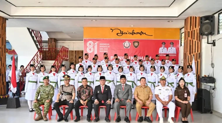 35 Pelajar Nias Selatan Resmi Dikukuhkan Jadi Paskibraka untuk Upacara HUT ke-81 RI, Berikut Daftar Namanya