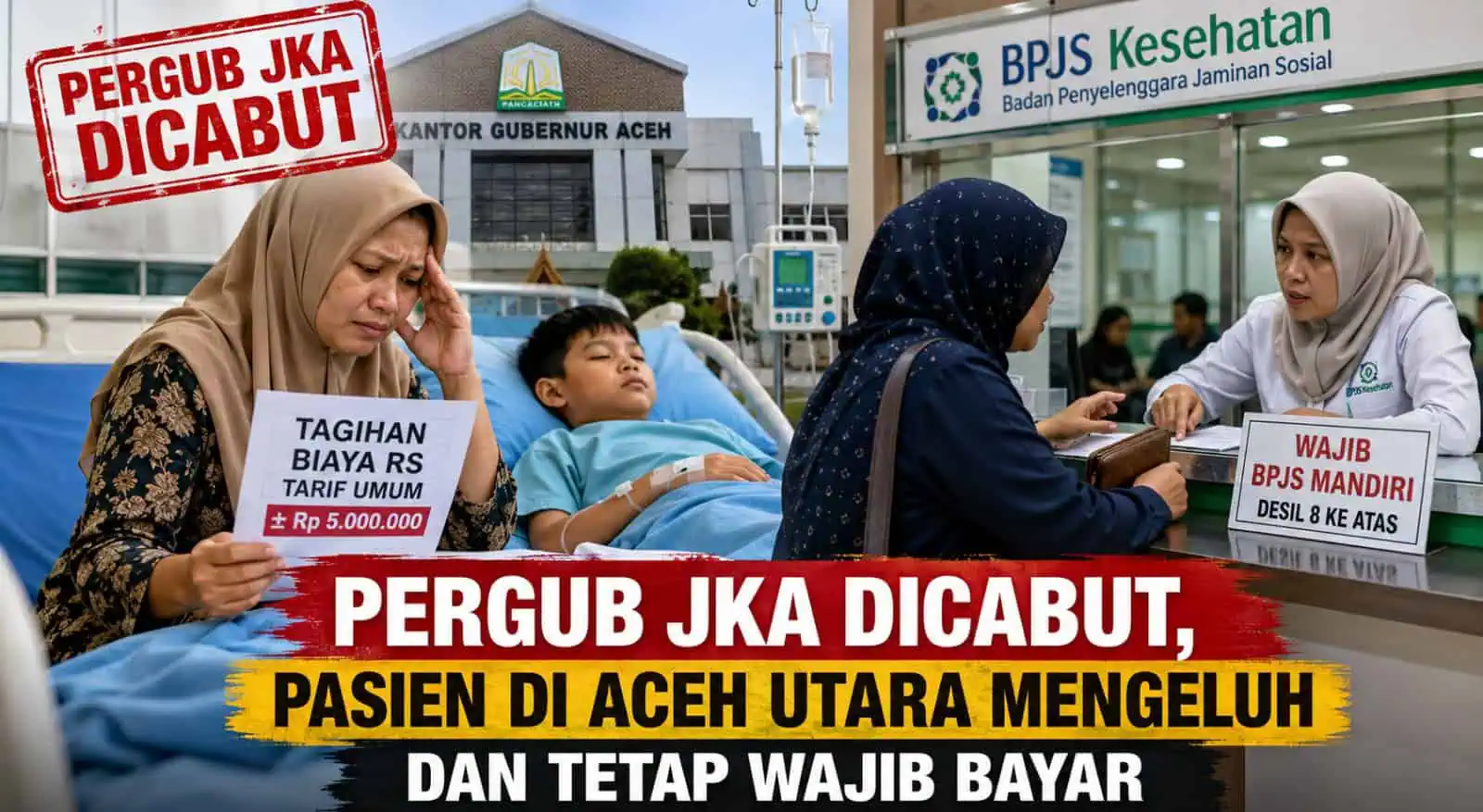 Dicabutnya Pergub JKA di Aceh Bikin Pasien RS di Aceh Utara Terjebak, Mau Pulang Wajib Bayar BPJS Mandiri Dulu