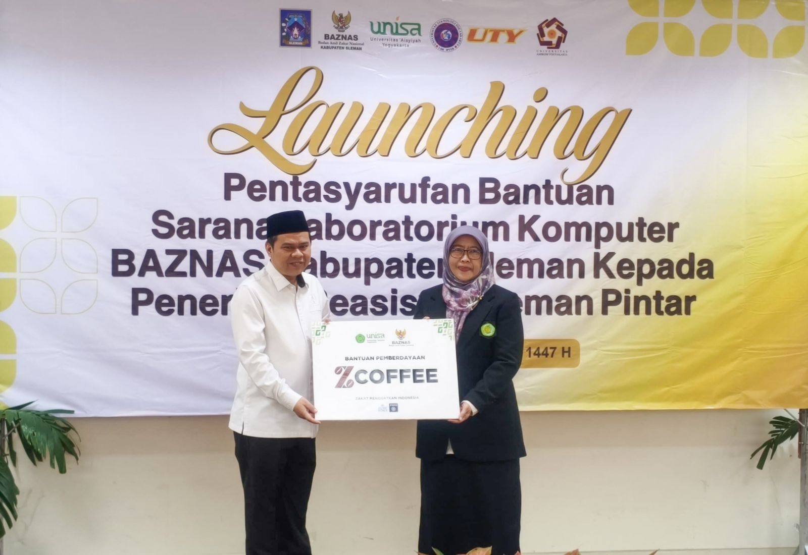 BAZNAS Sleman Salurkan Bantuan Laboratorium Komputer Rp 298 Juta ke Tiga Kampus dan Luncurkan ZCoffee di UNISA