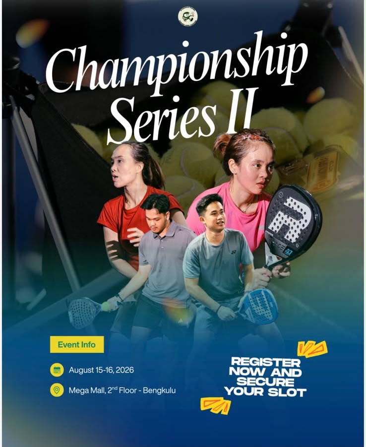D'Gendiz Padel Championship Series II Digelar di Bengkulu 15-16 Agustus 2026, Hadiah Rp 15 Juta untuk 5 Kategori