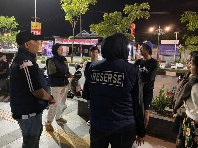Patroli Malam Ditreskrimum Polda Sultra di Kawasan Eks MTQ Kendari, 50 Personel Dikerahkan Cegah Geng Motor dan Balap Liar