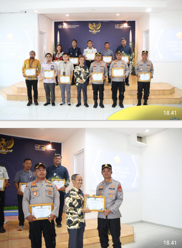 Polres Lampung Utara Raih Nilai Sempurna 100 dalam Pengelolaan Anggaran, KPPN Kotabumi Beri Dua Penghargaan