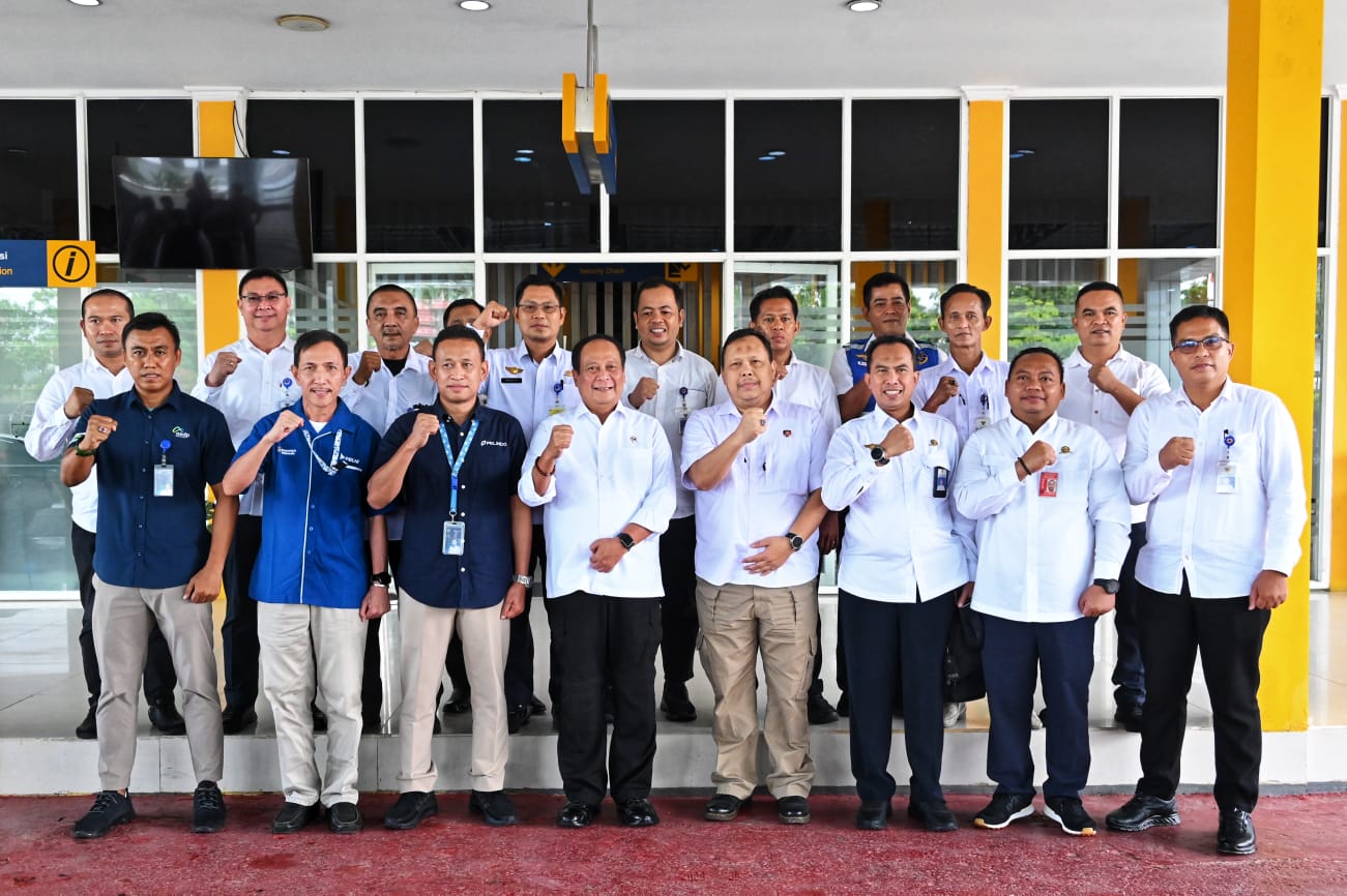 Wakil Menteri Perhubungan Suntana Tinjau Bandara Tanjung Harapan, Pelindo TPK Tarakan Siap Perkuat Logistik Kaltara