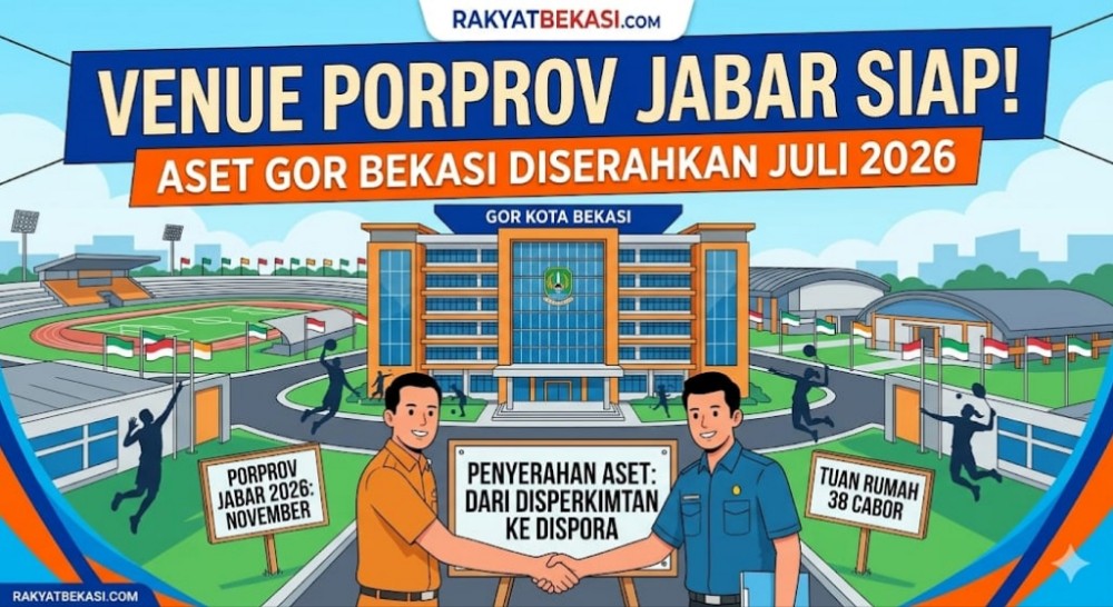 38 Cabang Olahraga Dipertandingkan di Kota Bekasi, Gedung Enam Lantai GOR Rampung Sejak Akhir 2025