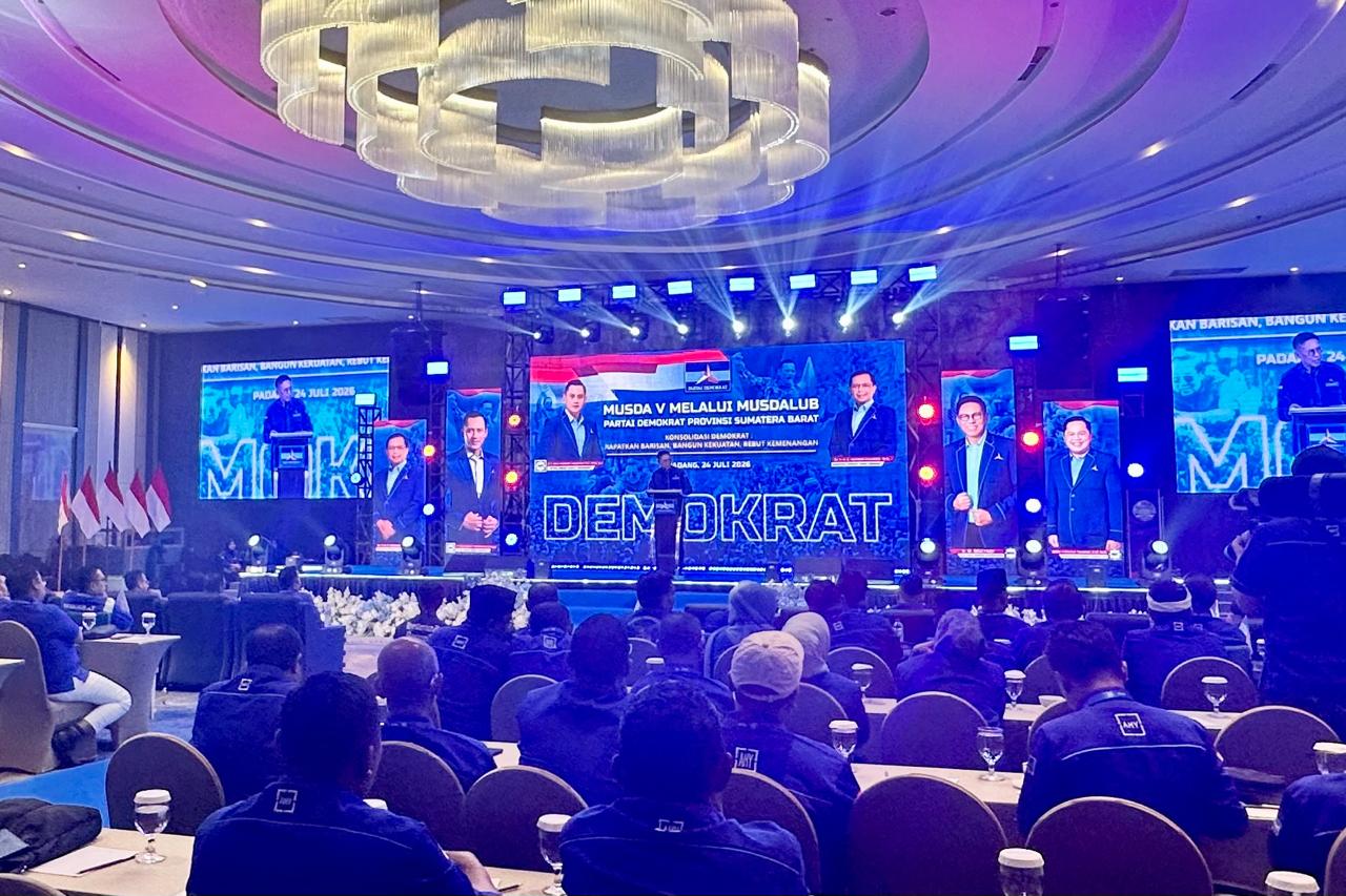 Musdalub Demokrat Sumbar Resmi Digelar di Padang, AHY Dorong Kader Rebut Kemenangan Pemilu 2029