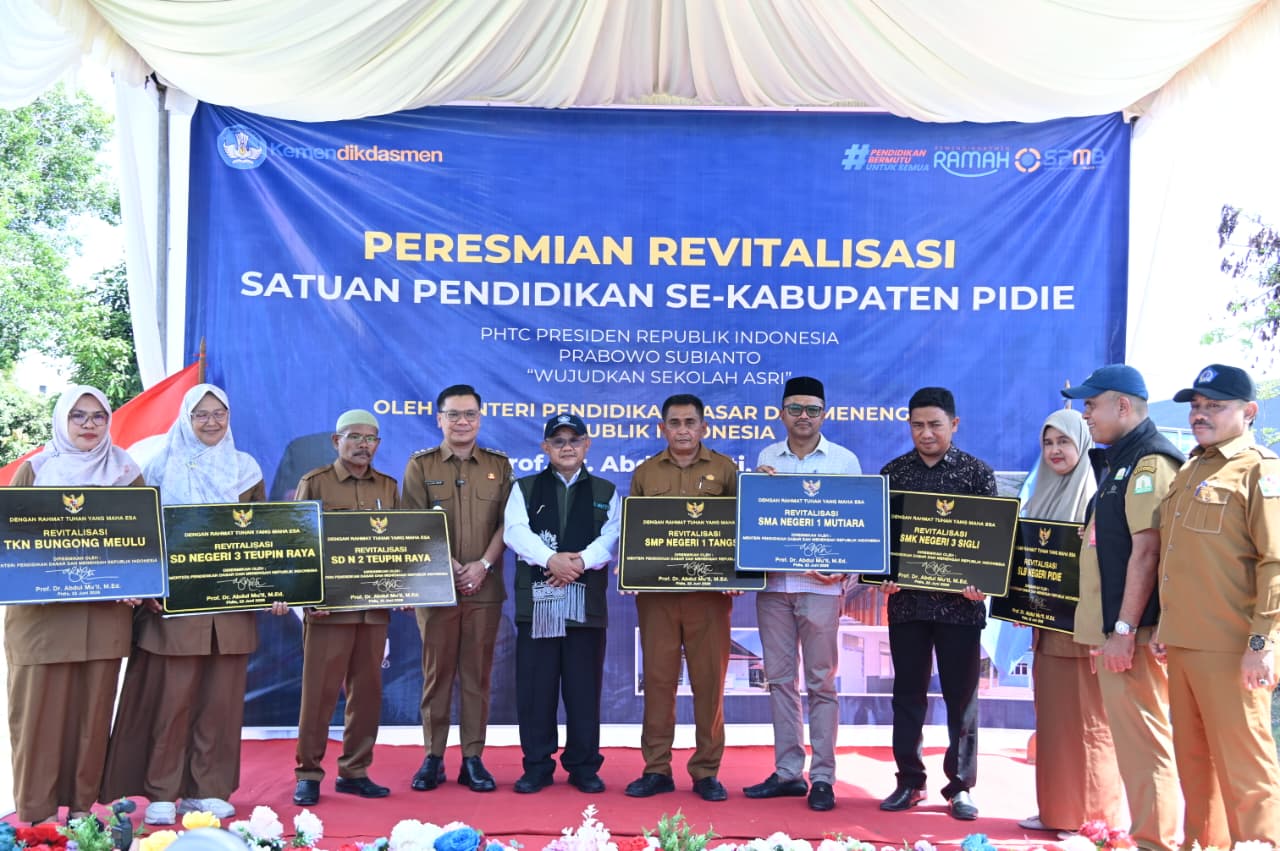 97 Sekolah di Pidie Masuk Program Revitalisasi, Mendikdasmen Targetkan Siap Dipakai Tahun Ajaran Baru 2026-2027