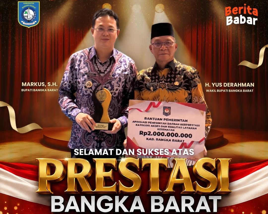 Pemkab Bangka Barat Raih Penghargaan Terbaik I Layanan Kesehatan dari Kemendagri, Bawa Pulang Insentif Rp2 Miliar