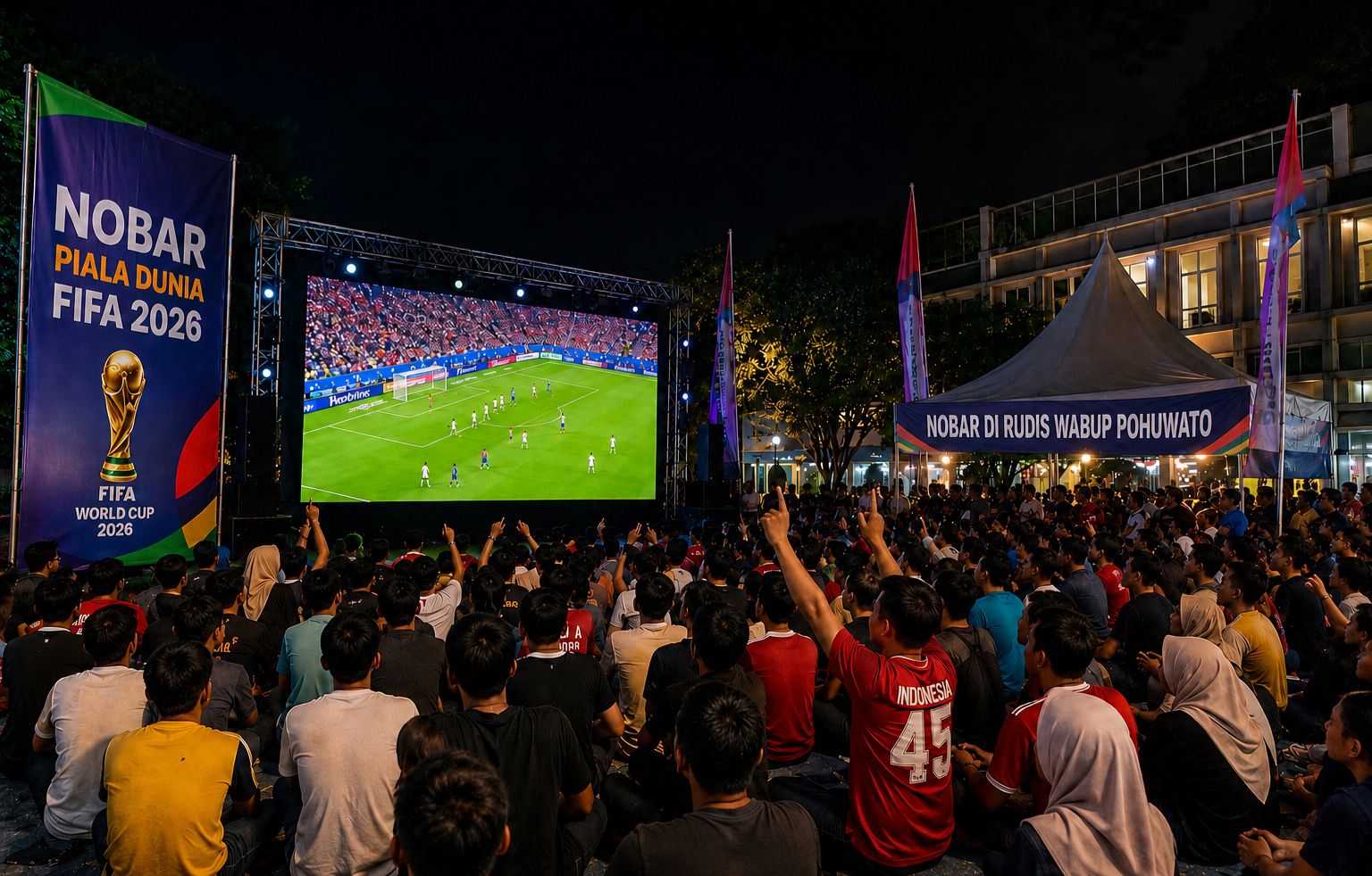 Pemkab Pohuwato Gelar Nobar Piala Dunia 2026 di Rumah Dinas Wabup, Warga Diundang Nonton Bareng