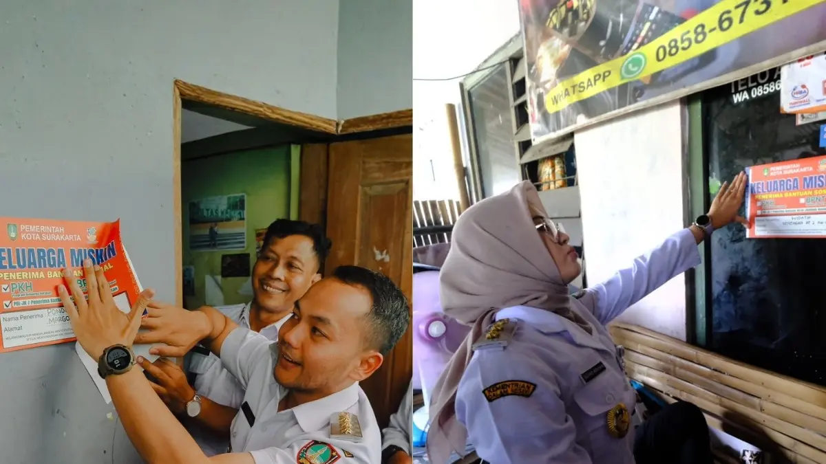 Pemkot Solo Pasang 10.018 Stiker Keluarga Miskin di 54 Kelurahan untuk Bersihkan Data Bansos Siluman
