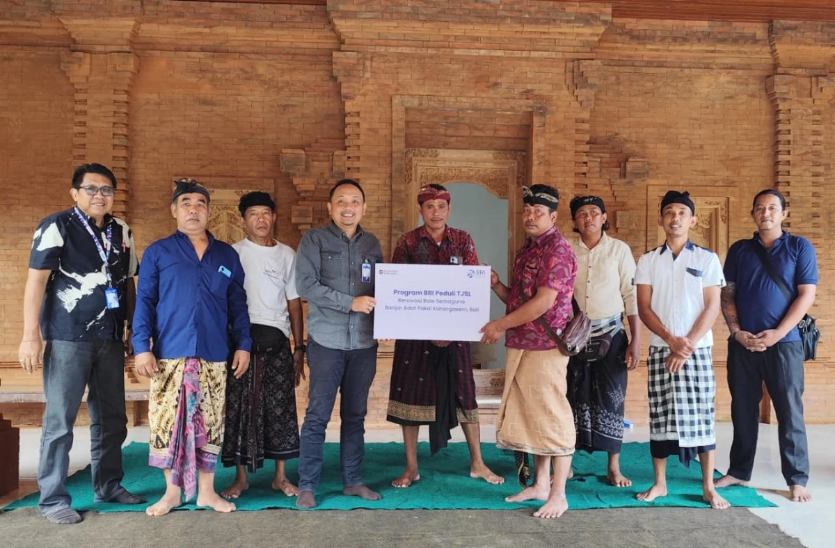BRI Peduli Kucurkan Bantuan CSR untuk Renovasi Balai Serba Guna Banjar Dinas Pakel di Karangasem
