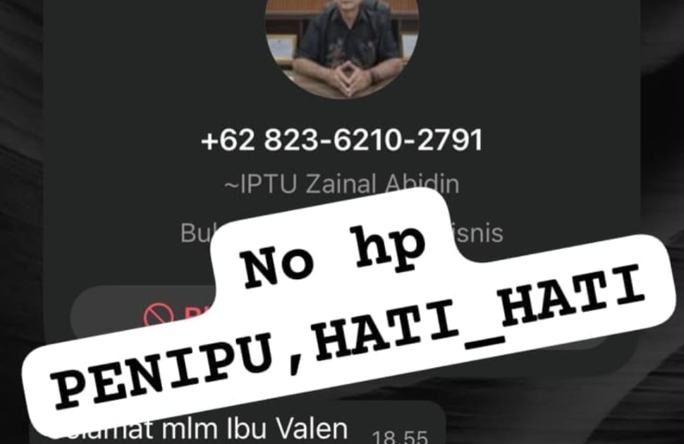 Waspada Penipuan Catut Nama Kasat Reskrim Polres Sekadau, Pelaku Gunakan Nomor WhatsApp 0823-6210-2791