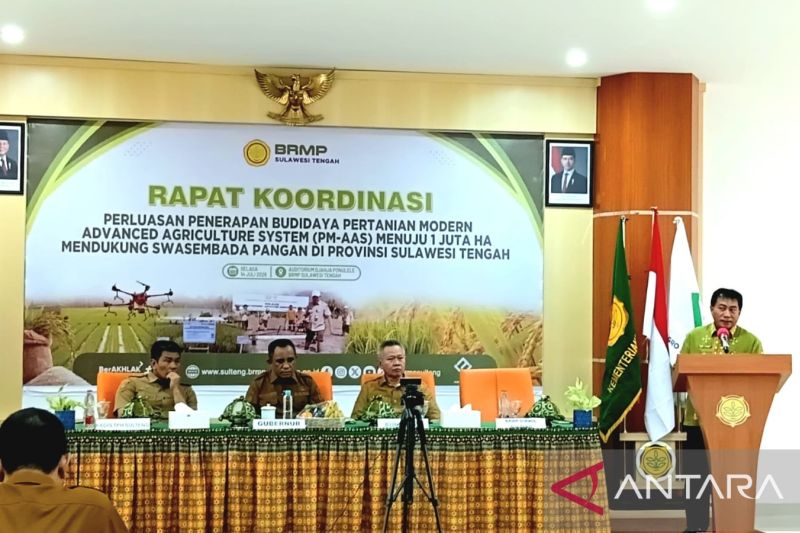 BRMP Sulawesi Tengah Dorong 24.414 Hektare Lahan Padi di Sulteng Terapkan Sistem Pertanian Modern PM-AAS